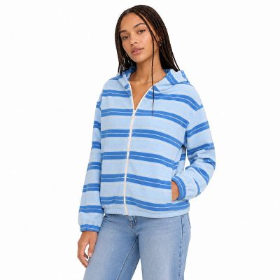 Veste sportive femme rayée personnalisée - OEM vêtements sportifs respirants