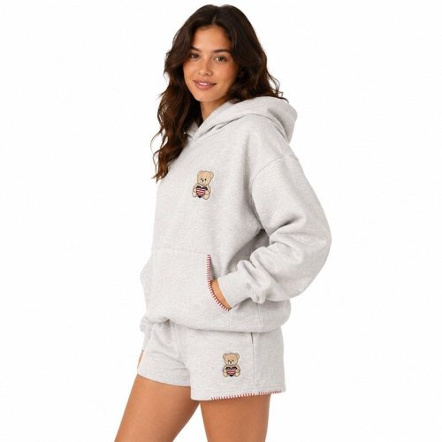 Shorts et sweat personnalisé vintage brodé - Ensemble sportswear femme loose casual 2 pièces