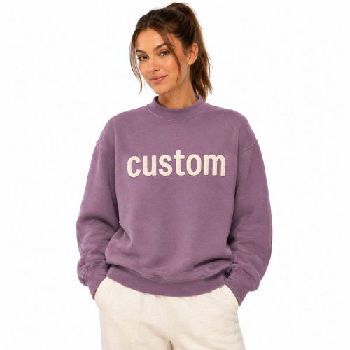 Sweatshirt femme oversize à col montant personnalisé