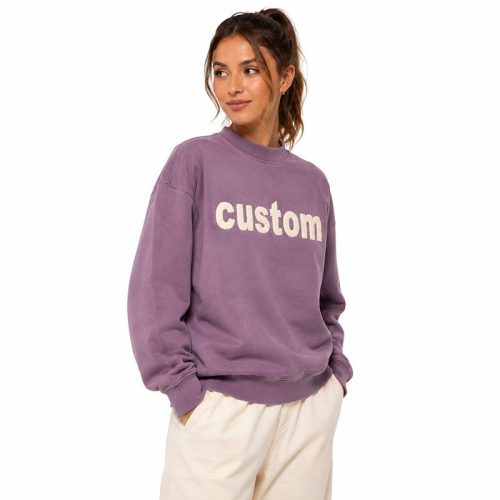 Sweatshirt femme oversize à col montant personnalisé