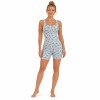 Custom Square Neck Floral Yoga Jumpsuit | Built-In Shorts for Studio