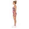 Custom Hibiscus Yoga Jumpsuit | Cami Straps & Piping for Resort Fitness