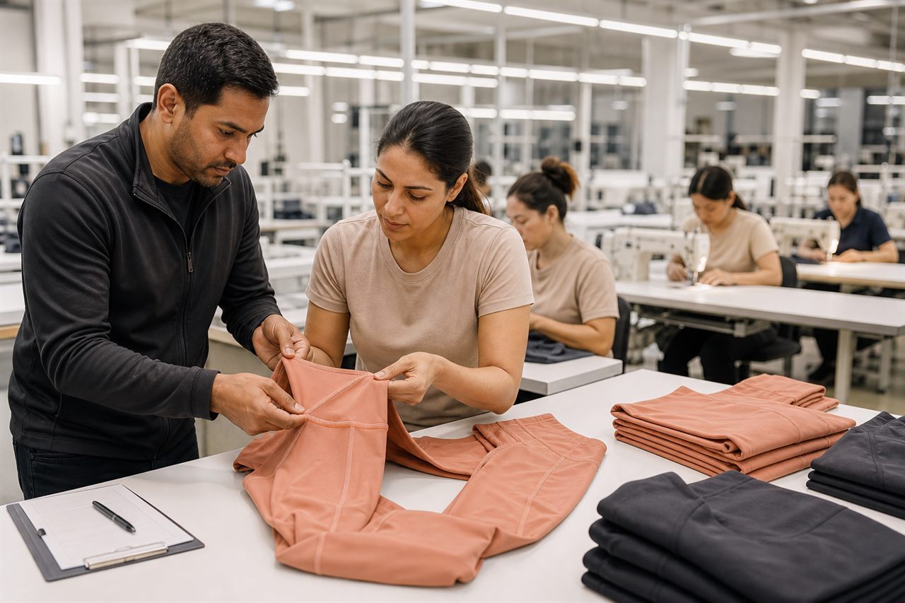 Professional activewear manufacturing and garment quality inspection