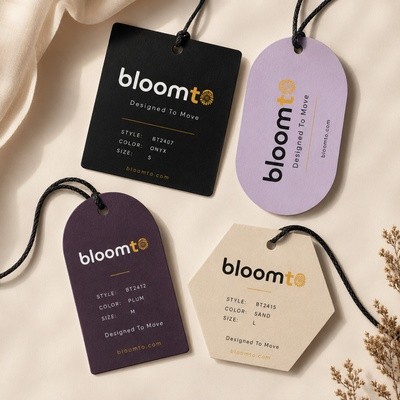 Custom hang tags for private label activewear