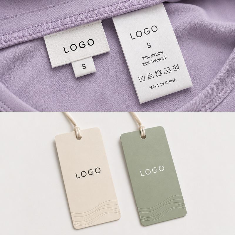 Custom Labels & Hangtags for private label women's activewear