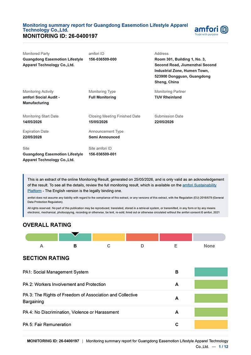 BSCI certificate