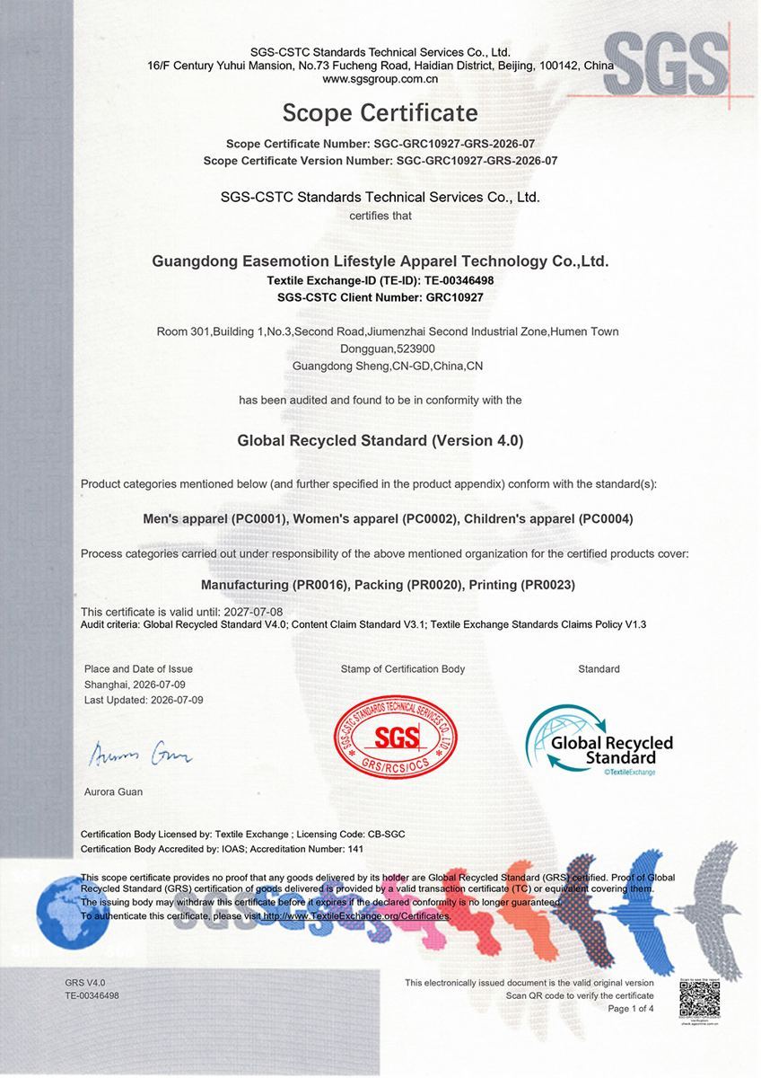 GRS certificate