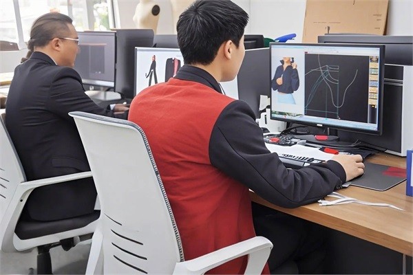 Bloomto design team developing activewear patterns with digital garment software