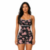Private Label Yoga Jumpsuit – Floral Cami Romper | Resort & Studio