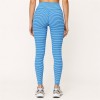 Custom Yoga Leggings – Blue Stripe High Waist | Fitness & Casual