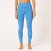 Custom Yoga Leggings – Blue Stripe High Waist | Fitness & Casual