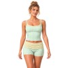 Yoga Set Wholesale – Gingham | Double Straps | Women's Studio Wear