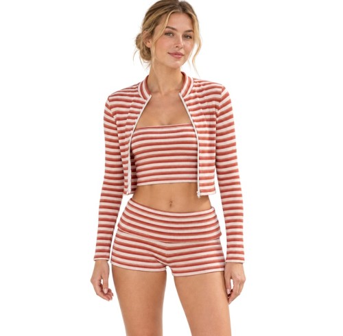 Yoga Set Manufacturer – Ribbed 3-Piece | Zip Jacket | Women's Athleisure