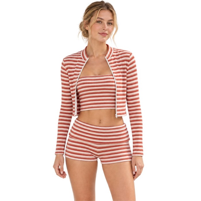 Yoga Set Manufacturer – Ribbed 3-Piece | Zip Jacket | Women's Athleisure