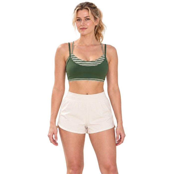 Layered Sports Bra OEM – Double Straps & U-Neck | Women's Yoga