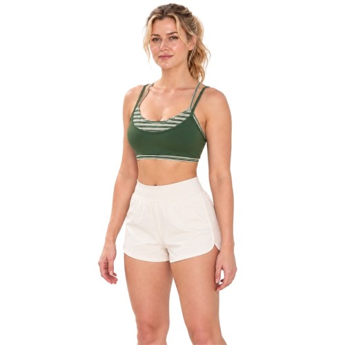 Layered Sports Bra OEM – Double Straps & U-Neck | Women's Yoga