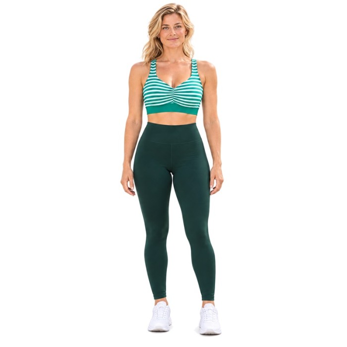 Ruched Sports Bra OEM – Striped V-Neck & Racerback | Women's Yoga