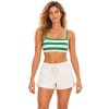 Square Neck Sports Bra OEM – Bold Stripes & Thin Straps | Women's Yoga