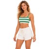 Square Neck Sports Bra OEM – Bold Stripes & Thin Straps | Women's Yoga