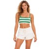 Square Neck Sports Bra OEM – Bold Stripes & Thin Straps | Women's Yoga