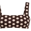 Yoga Set Supplier – Polka Dot Square Neck Top & High Waist Shorts