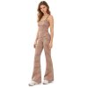 Custom Flared Yoga Set – Striped Cami Top & Full-Length Pants