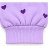 Custom Zip-Up Hoodie – Cropped Lilac Heart Print for Women