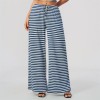 Pantalones de yoga de pierna ancha personalizados | Rayas y cordón, estudio y descanso
