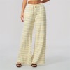 Pantalones de yoga de pierna ancha personalizados | Rayas y cordón, estudio y descanso