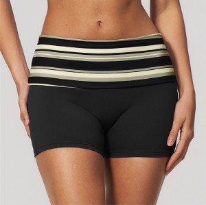 Short de yoga personnalisé | Taille rabattable à blocs de couleur pour l’entraînement féminin