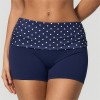 Pantalones cortos de yoga con cintura vuelta de lunares | Fabricante de modelos personalizados