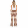 Fabricante de leggings de yoga | Pierna ancha a rayas y cintura de lunares