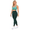 Brassière de sport froncée OEM – Encolure en V rayée et dos nageur | Yoga femme