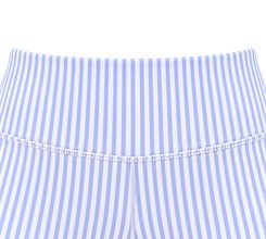 Ensemble de yoga rayé personnalisé – Caraco et short taille haute