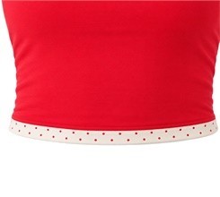 Conjunto de yoga con ribetes de lunares personalizado – Tirantes dobles y shorts de cintura alta