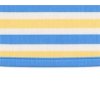 Conjunto de yoga con camiseta de tirantes personalizado – Rayas azules y amarillas, shorts con lazos