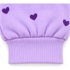 Sweat à capuche zippé personnalisé – Coupe courte lilas à cœurs pour femme
