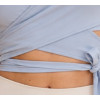 Custom Women V-Neck Wrap Long Sleeve Yoga Top | Tie Waist Cropped Pilates Ballet Workout Shirt