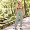 Custom Women Stripe Square Neck Yoga Bra | Thin-Strap Design