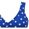 Custom Women Polka Dot V-Neck Yoga Bra | Wide Straps & Molded Cups