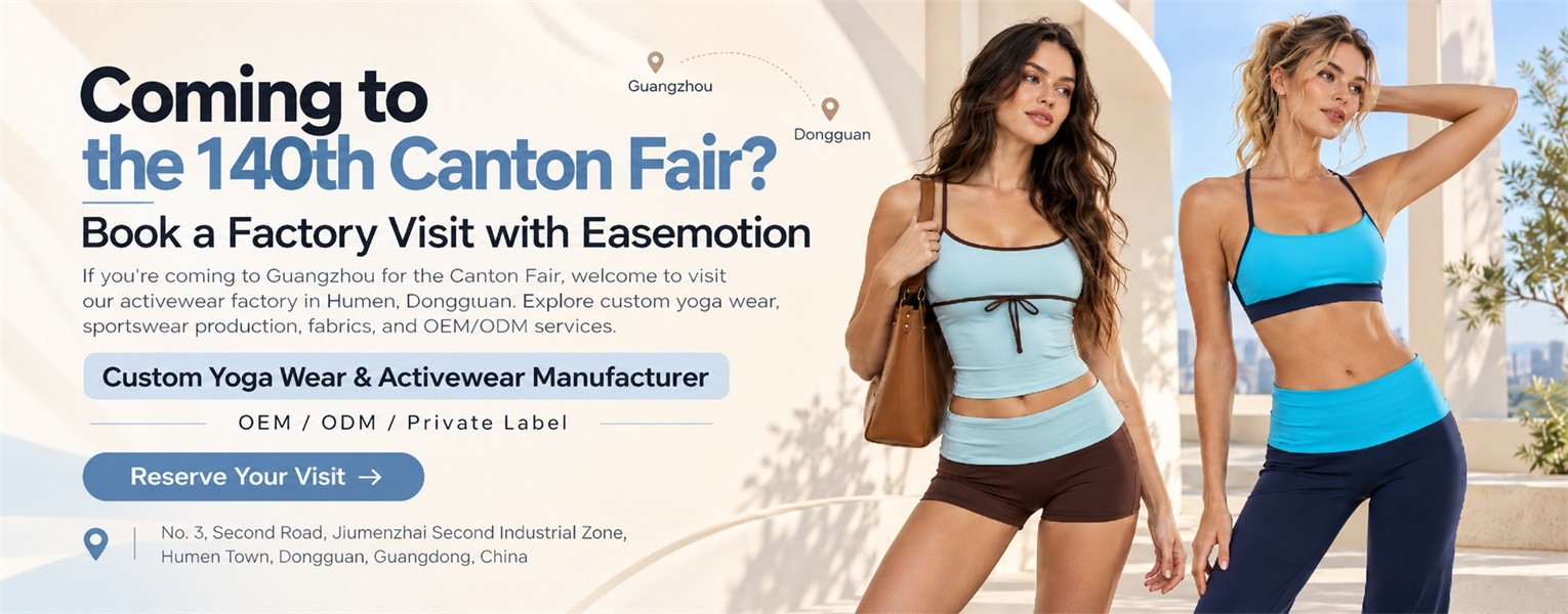 ¿Asistirá a la 140.ª Feria de Cantón? Visite la fábrica de ropa deportiva personalizada de Bloomto cerca de Guangzhou