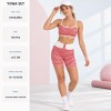 Custom Gingham Yoga Set | Cami Bra & Ruched Shorts | Bloomto