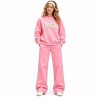 Custom Women's Fleece Sweatshirt Set | Wide-Leg Pants | Bloomto