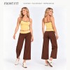 Custom Wide Leg Yoga Set | Contrast Cami & Cropped Pants | Bloomto