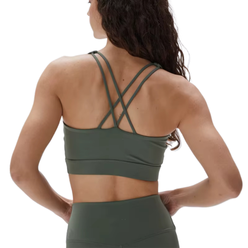Custom Women's Cross Back Yoga Sports Bra - High Support Workout Bras Top