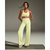 Custom Straight Leg Bottoms | Pastel Yellow | Wide Leg Leggings for Yoga and Casual Wear