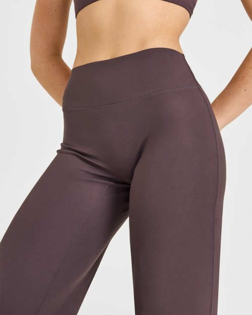 Straight Leg Bottoms | Pastel Yellow Wide Leg Leggings | Custom Activewear for Yoga & Gym