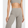 Custom Ash Grey Wide Leg Leggings | Straight Leg Bottoms for Wholesale | OEM Yoga & Gym Activewear