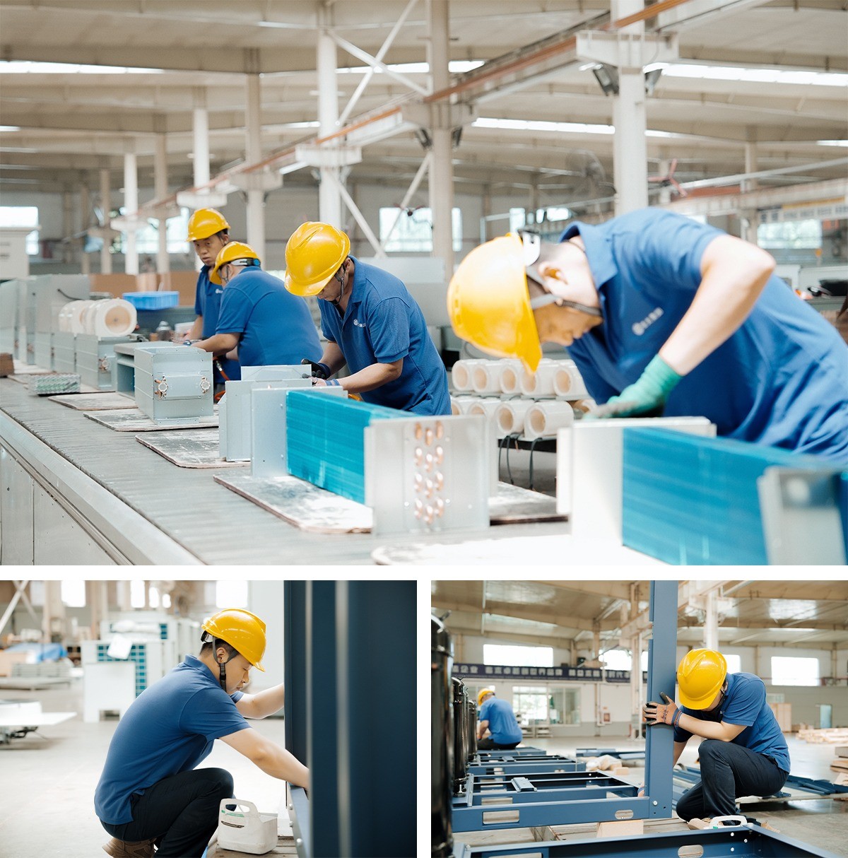 Workshop workers produce products