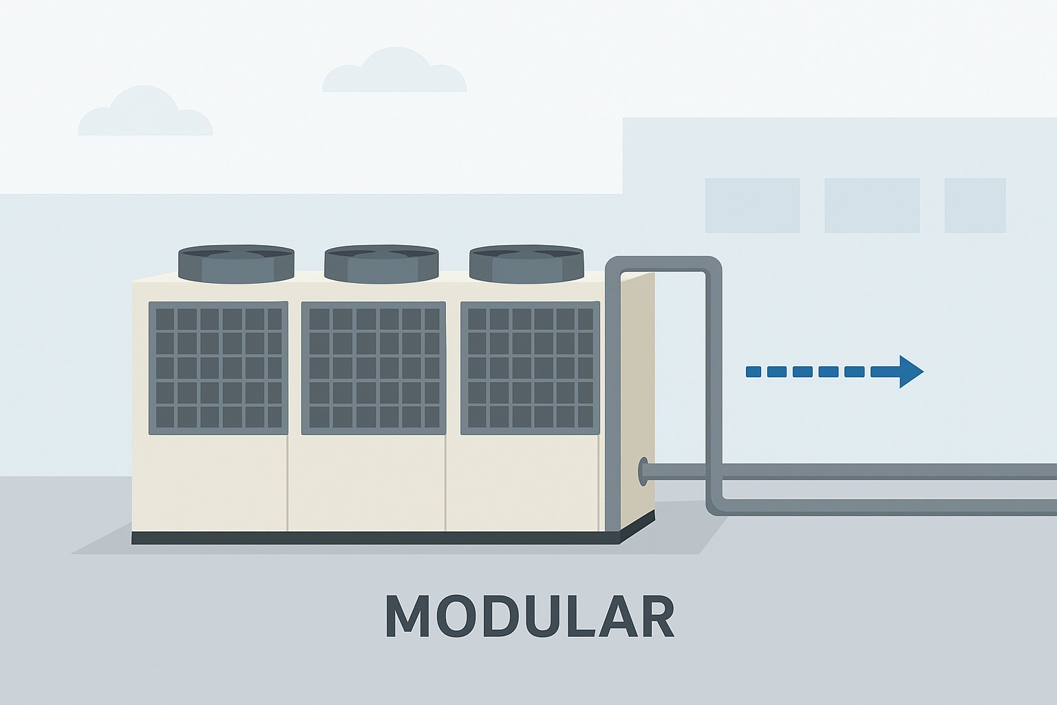 How is the modular unit installed?